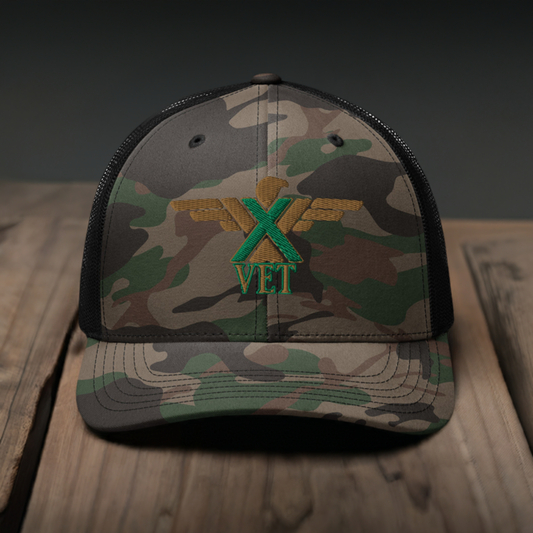 X-VET Camouflage trucker Hat. - X-VET