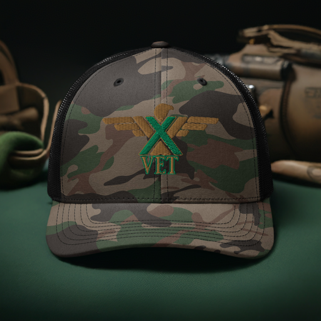 X-VET Camouflage trucker Hat. - X-VET