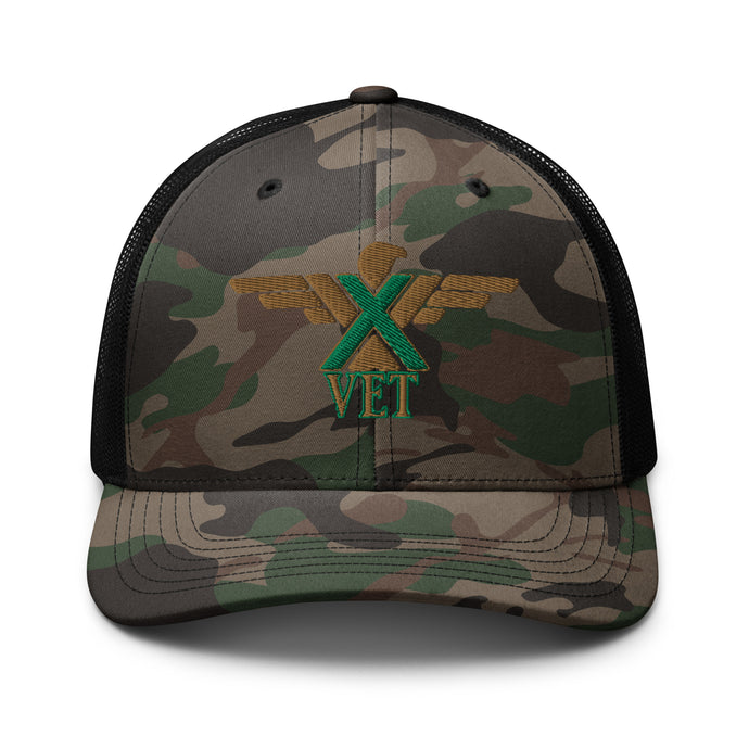X-VET Camouflage trucker Hat. - X-VET