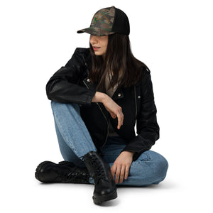 X-VET "Living The Life We Deserve". Camouflage Trucker hat