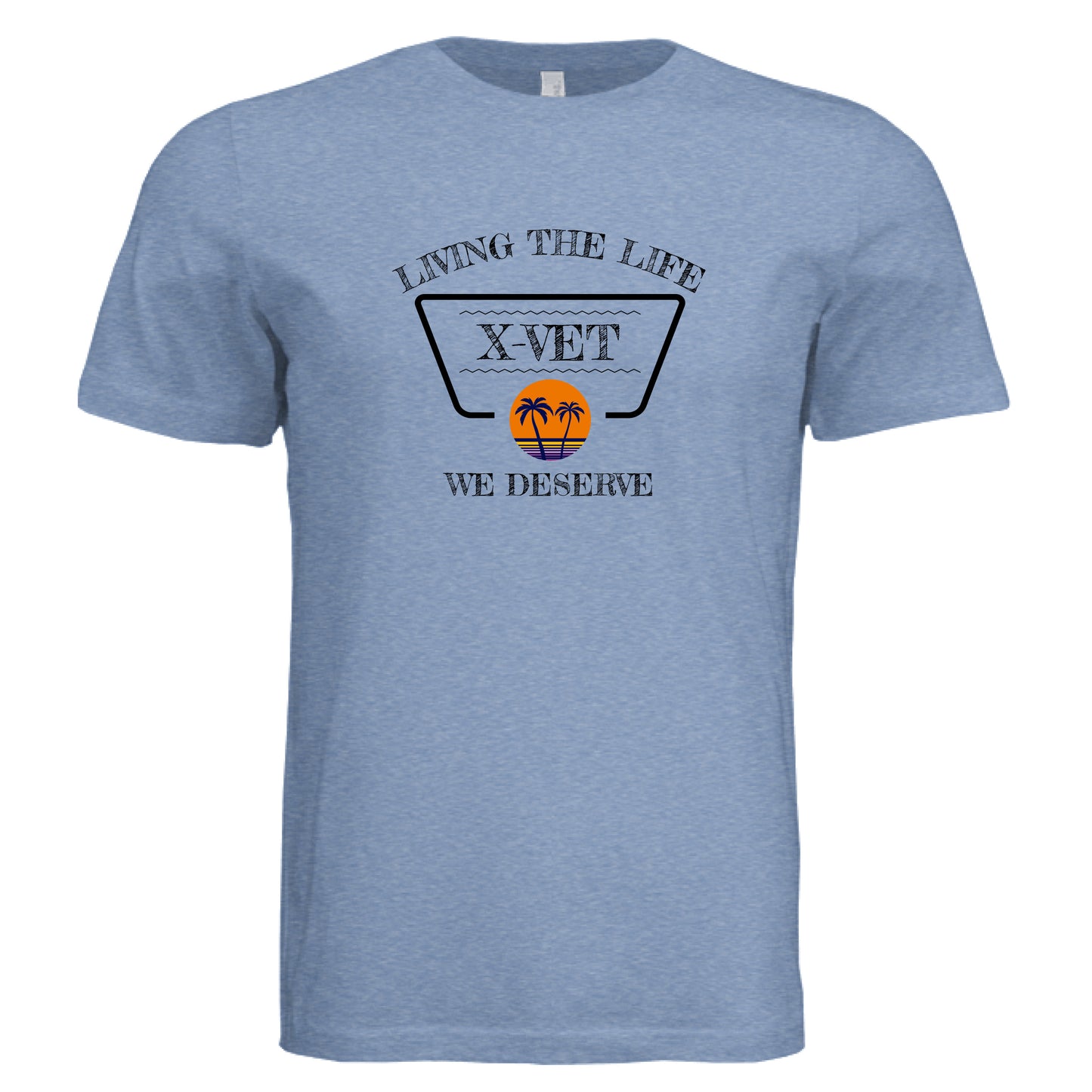 Solid Blue Triblend - FRONT