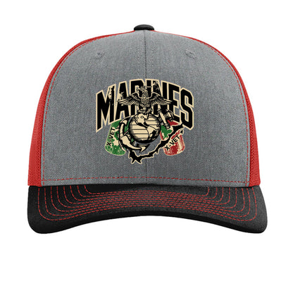 Heather Grey/ Red/ Black - FRONT