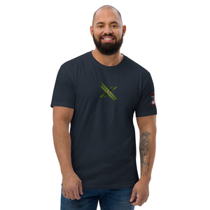 X-VET I'm A US. VETERAN  Sleeve FLAG  T-shirt - X-VET