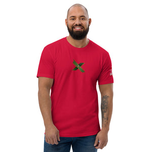 X-VET I'm A US. VETERAN  Sleeve FLAG  T-shirt - X-VET